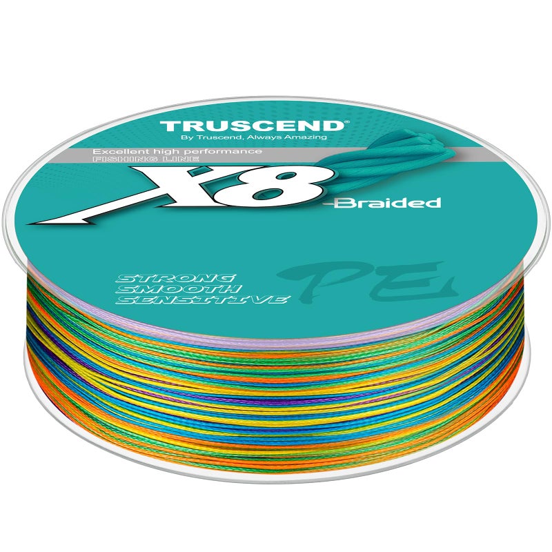 TRUSCEND X8 Braided Fishing Line, Upgraded Spin Braid Fishing Line, Smooth and Ultra Thin Braided Line, Fishing Wire Super Strength and Abrasion Resistant, No Stretch and Low Memory 60lb - Image 1